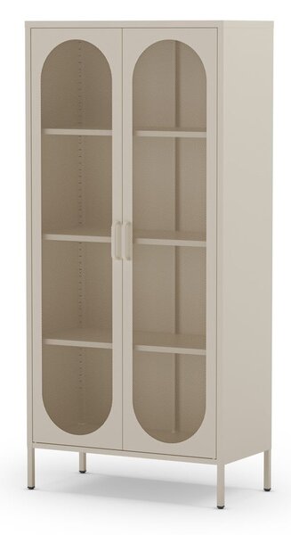 Kremno bela kovinska omara 80x170x40 cm Diora – Marckeric