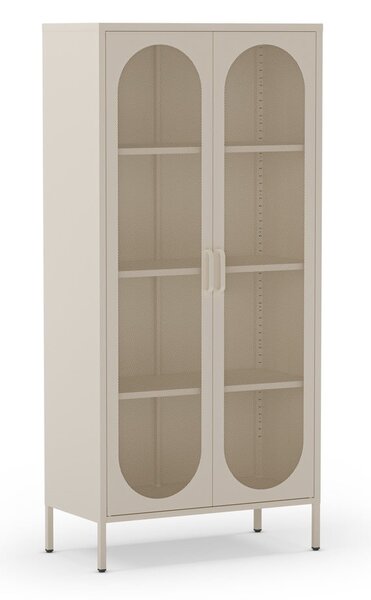 Kremno bela kovinska omara 80x170x40 cm Diora – Marckeric
