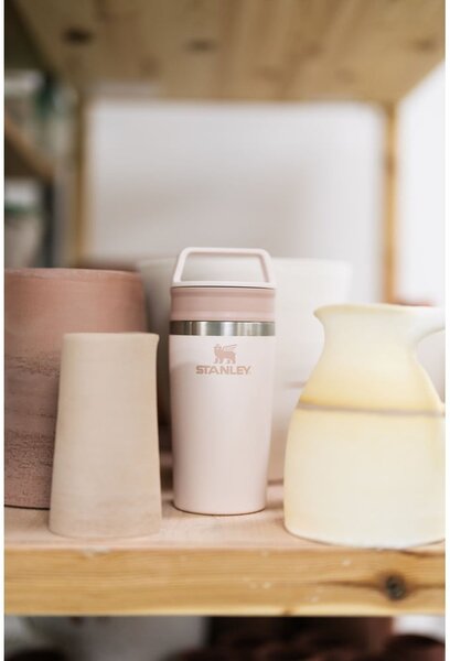 Svetlo rožnat termo lonček iz nerjavečega jekla 350 ml Café-To-Go Rose Quartz – Stanley