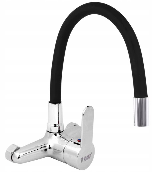 FLEX enoročna stenska kuhinjska armatura z gibljivo cevjo inox