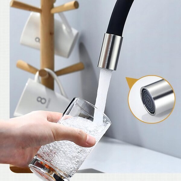 FLEX enoročna stenska kuhinjska armatura z gibljivo cevjo inox