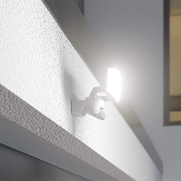 STEINEL LED zunanji stenski reflektor XLED Protect S, senzor, bela, Bela, Plastika, Sodobni