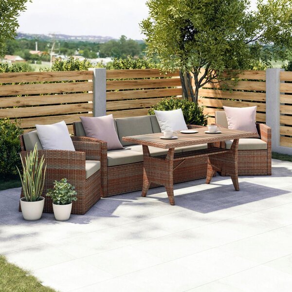 Mömax Lounge Garnitura Seline, Rjava, 4-Delno