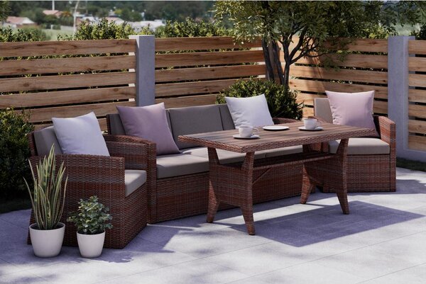 Mömax Lounge Garnitura Seline, Rjava, 4-Delno