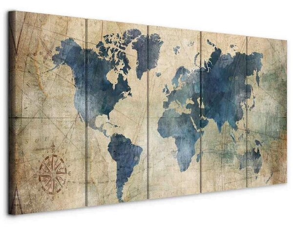 Artgeist Slika Na Platnu Retro Map