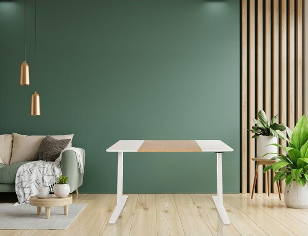 MID.YOU Pisalna Miza Stand T3, Bela, Hrast