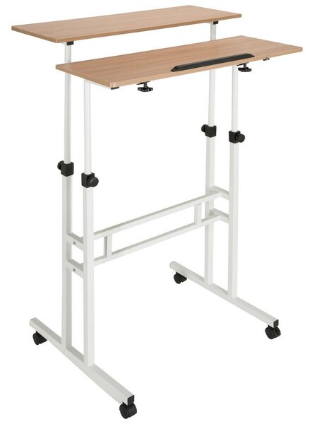 MID.YOU Pisalna Miza Workstation I, Bela, Hrast