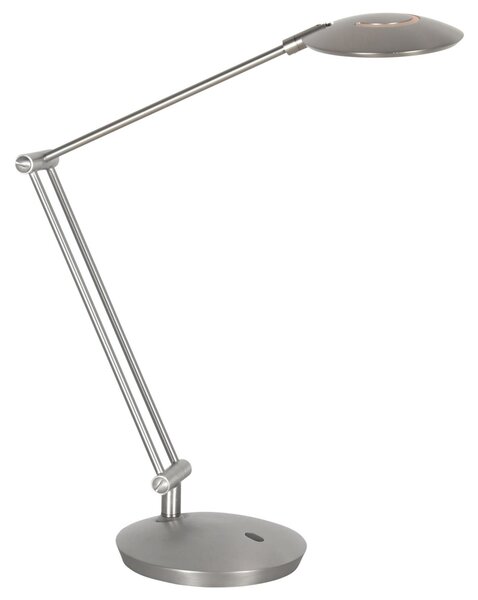 Steinhauer LED namizna svetilka Zenith 2, jeklo, CCT, daljinski upravljalnik, zatemnjen, Kovinska, Študija / pisarna, Kovina, Sodobni