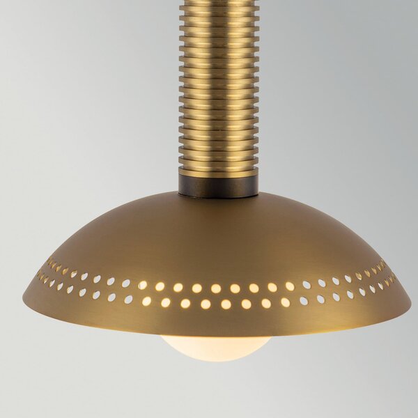 Elstead LED-visoka svetilka Arden, zlata barva, Ø 15 cm, kovina, z možnostjo regulacije, zatemnjen, Zlata / medeninasta, Dnevna soba / jedilnica, Aluminij, Sodobni