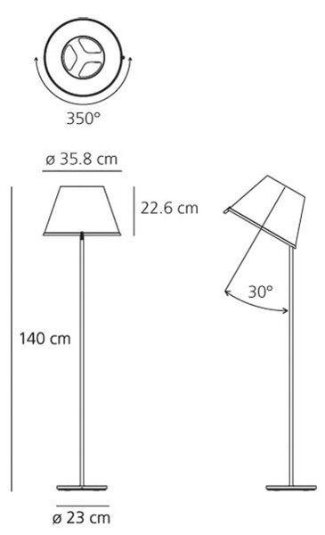 Artemide Izberite talno svetilko belo/krom