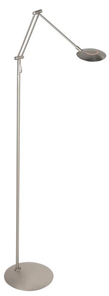 Steinhauer LED-stoječa svetilka Zenith2 z enim svetlobnim virom, jeklo, CCT, daljinski, zatemnjen, Kovinska, Dnevna soba / jedilnica, Kovina, Sodobni