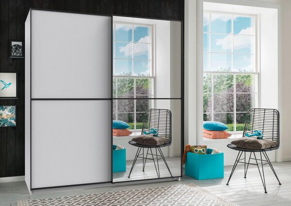 Modern Living Omara Z Drsnimi Vrati Ulm, Bela, Črna