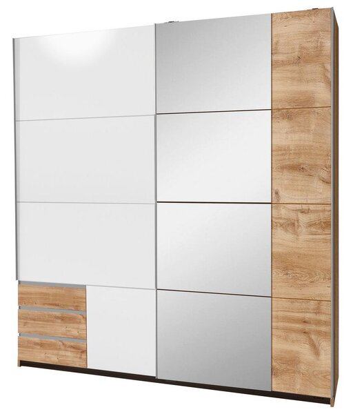 Modern Living Omara Z Drsnimi Vrati Emden, Bela, Barva Hrasta