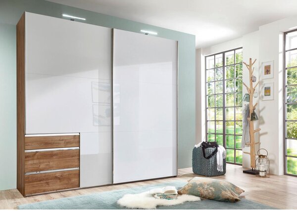 Modern Living Omara Z Drsnimi Vrati Level 36 D, Bela, Barva Hrasta