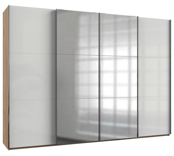 Modern Living Omara Z Drsnimi Vrati Level 36 D, Bela, Barva Hrasta
