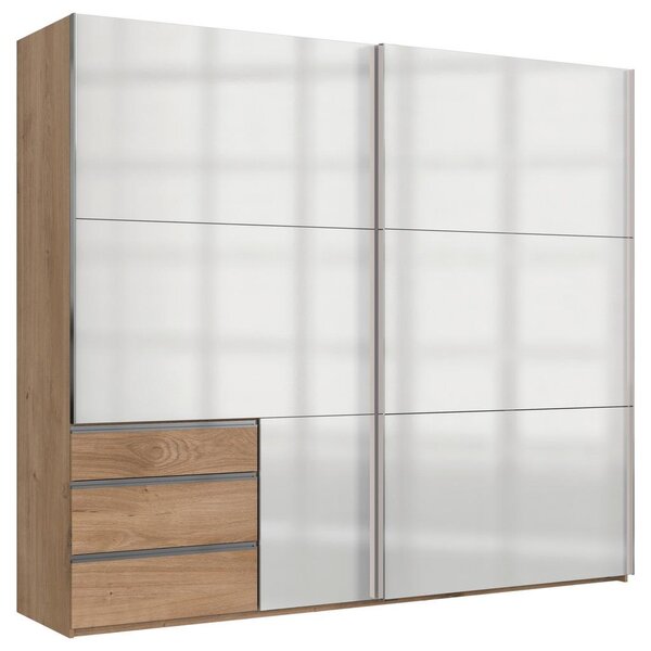 Modern Living Omara Z Drsnimi Vrati Level 36 D, Bela, Barva Hrasta