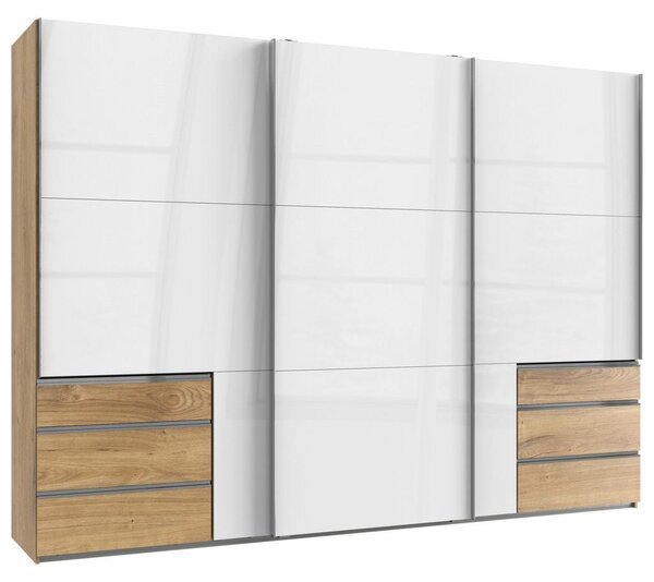 Modern Living Omara Z Drsnimi Vrati Level 36 D, Bela, Barva Hrasta