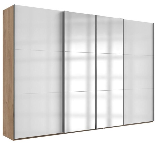 Modern Living Omara Z Drsnimi Vrati Level 36 D, Bela, Barva Hrasta