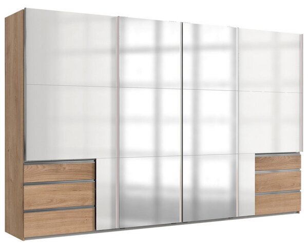 Modern Living Omara Z Drsnimi Vrati Level 36 D, Bela, Barva Hrasta