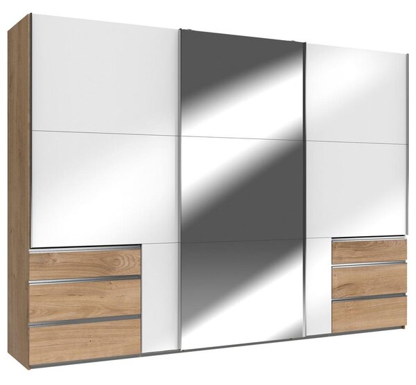 Modern Living Omara Z Drsnimi Vrati Level 36 D, Bela, Barva Hrasta