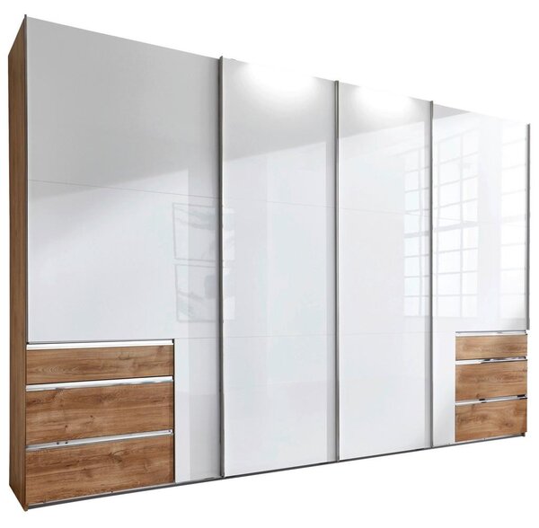 Modern Living Omara Z Drsnimi Vrati Level 36 D, Bela, Barva Hrasta