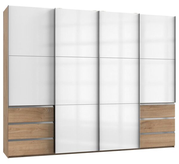 Modern Living Omara Z Drsnimi Vrati Level 36 D, Bela, Barva Hrasta