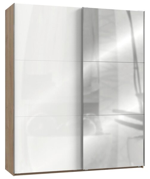 Modern Living Omara Z Drsnimi Vrati Level 36 D, Bela, Barva Hrasta
