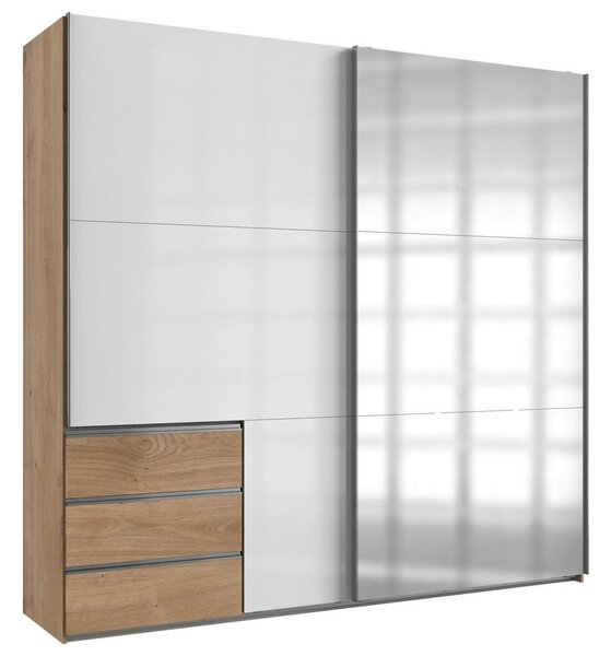 Modern Living Omara Z Drsnimi Vrati Level 36 D, Bela, Barva Hrasta