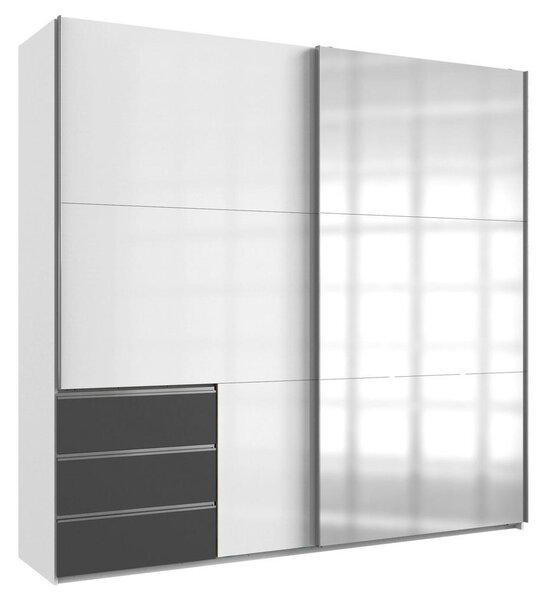 Modern Living Omara Z Drsnimi Vrati Level 36 D, Bela, Barva Grafita