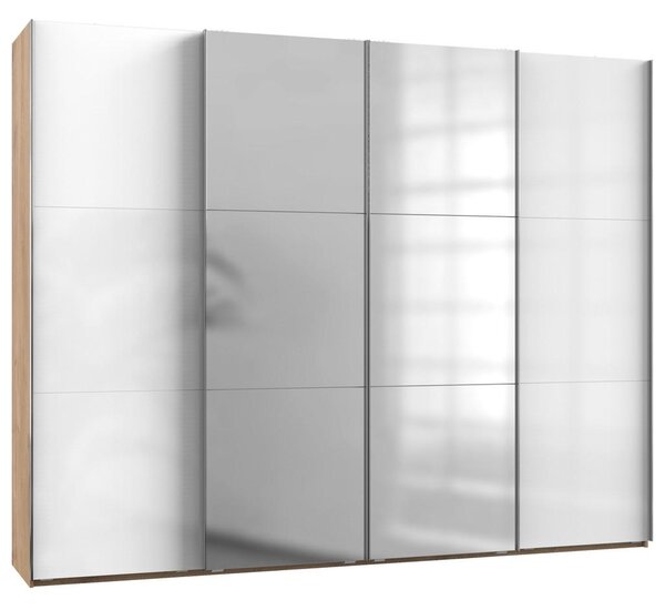Modern Living Omara Z Drsnimi Vrati Level 36 D, Bela, Barva Hrasta