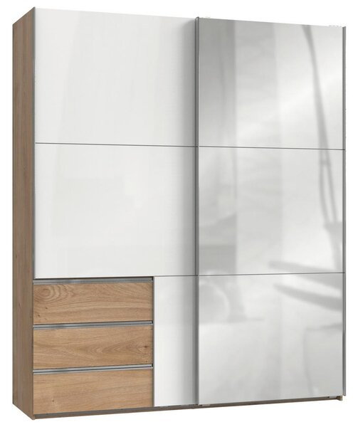 Modern Living Omara Z Drsnimi Vrati Level 36 D, Bela, Barva Hrasta