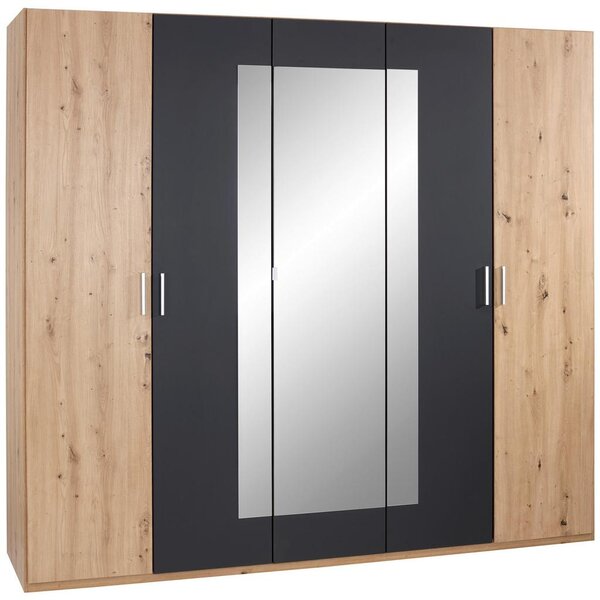 Modern Living Spalnica Katrin, Barva Hrasta, Barva Grafita, 4-Delna