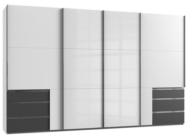Modern Living Omara Z Drsnimi Vrati Level 36 D, Bela, Barva Grafita