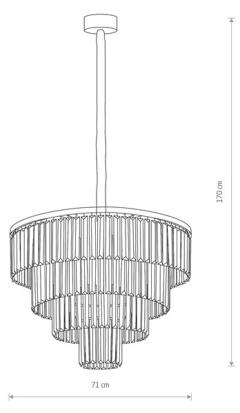 Obesek Cristal, prozoren/srebrn, Ø 71 cm