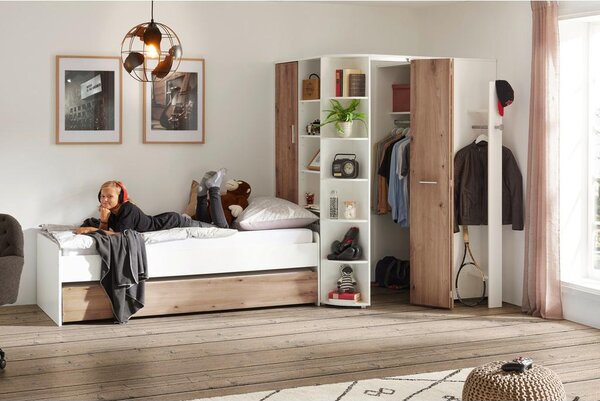 Modern Living Posteljni Predal Young, Bela, Barva Hrasta