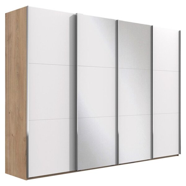 Modern Living Omara Z Drsnimi Vrati Level 36 A, Bela, Barva Hrasta