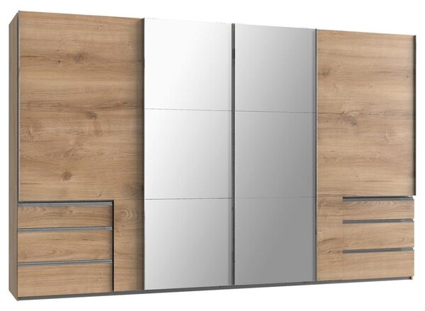 Modern Living Omara Z Drsnimi Vrati Level 36 A, Barva Hrasta
