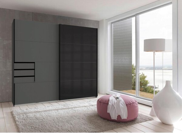 Premium Living Omara Z Drsnimi Vrati Saigon, Črna, Barva Grafita