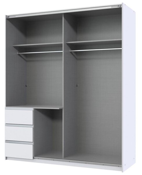 Modern Living Omara Z Drsnimi Vrati Adria, Bela
