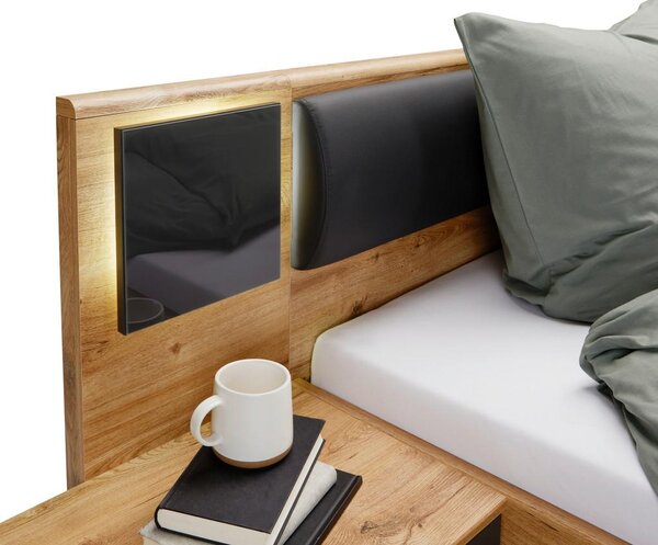Modern Living Posteljna Garnitura Valencia, Barva Hrasta, Siva