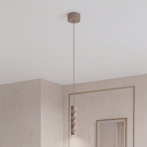 OSRAM viseča svetilka Decor Twirl, bež, Ø 12 cm, 1-žarilna, kovinska, zatemnjen, Bež, Dnevna soba / jedilnica, Kovina, Sodobni