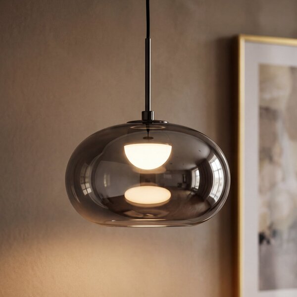 OSRAM LED-visoka svetilka Decor Satellite, siva, Ø 20 cm, 1-žarnica, CCT, zatemnjen, Siva, Dnevna soba / jedilnica, Steklo, Sodobni