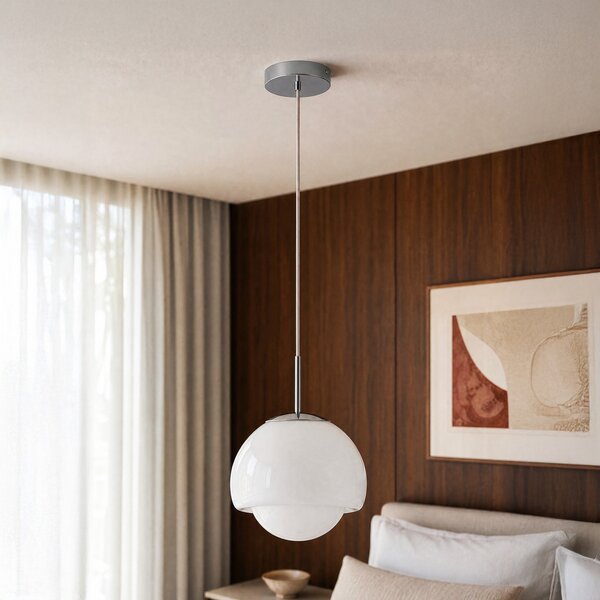 OSRAM obesna svetilka Decor Dome, bela, Ø 22 cm, kovina, zatemnjen, Bela, Dnevna soba / jedilnica, Kovina, Sodobni