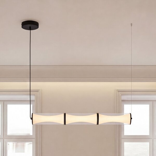 OSRAM LED-visoka svetilka Decor Squeeze, črna, 101 cm, steklo, Črna, Dnevna soba / jedilnica, Kovina, Sodobni