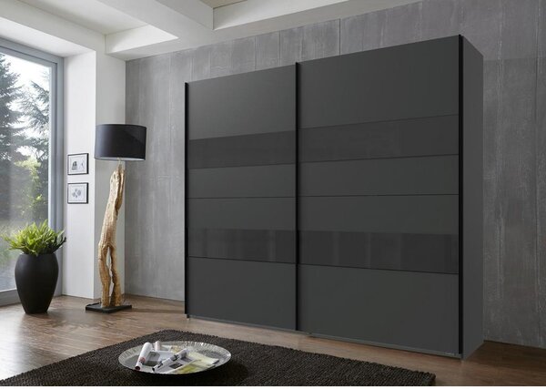 Modern Living Omara Z Drsnimi Vrati Altona, Barva Grafita, Siva