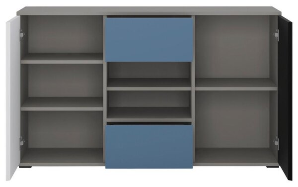 Modern Living Komoda Laser, Bela, Siva, Črna, Modra