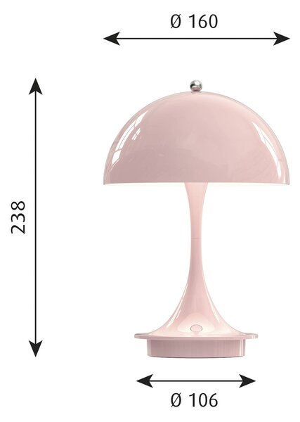 Louis Poulsen Panthella Portable V2 LED rosé