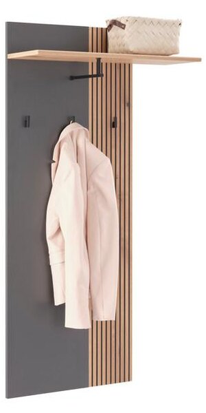 Mömax Garderobni Panel Clever, Barva Hrast, Antracit