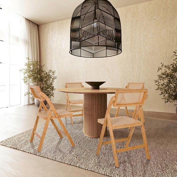 Gardenson Zložljiv Stol Tudela Bamboo, Rjava