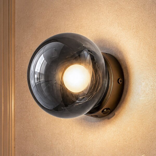 OSRAM LED-stenna svetilka Decor Satellite, siva, Ø 15 cm, CCT, z možnostjo, zatemnjen, Siva, Dnevna soba / jedilnica, Steklo, Sodobni